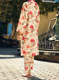 Cream Lawn Co-ord Set - ALP-2PS-SLKS-2069