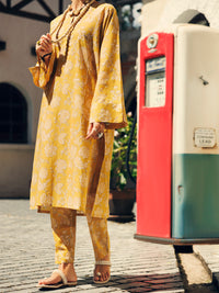 Lime Green Lawn Co-ord Set - ALP-2PS-SLKS-2071