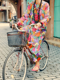 Multicolor Lawn Co-ord Set - ALP-2PS-SLKS-2077