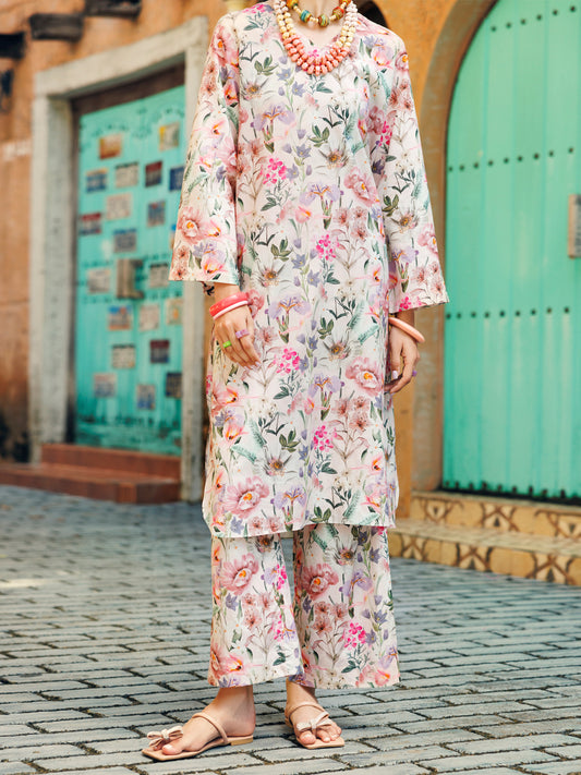 Light Purple Lawn Co-ord Set - ALP-2PS-SLKS-2086