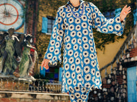 Blue Lawn Co-ord Set - ALP-2PS-SLKS-2087