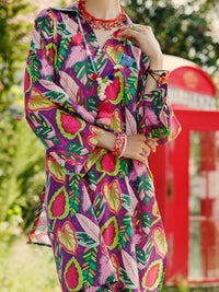 Purple Lawn Co-ord Set - ALP-2PS-SLKS-2090