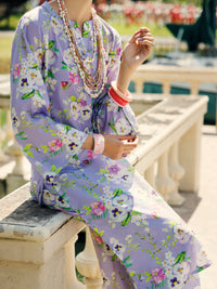 Light Purple Lawn Co-ord Set - ALP-2PS-SLKS-2091