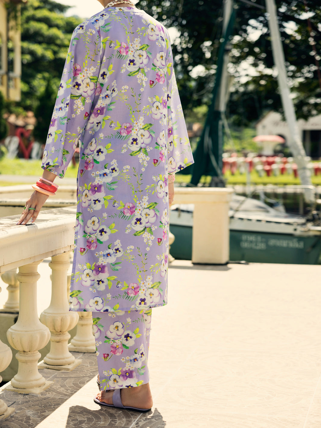 Light Purple Lawn Co-ord Set - ALP-2PS-SLKS-2091