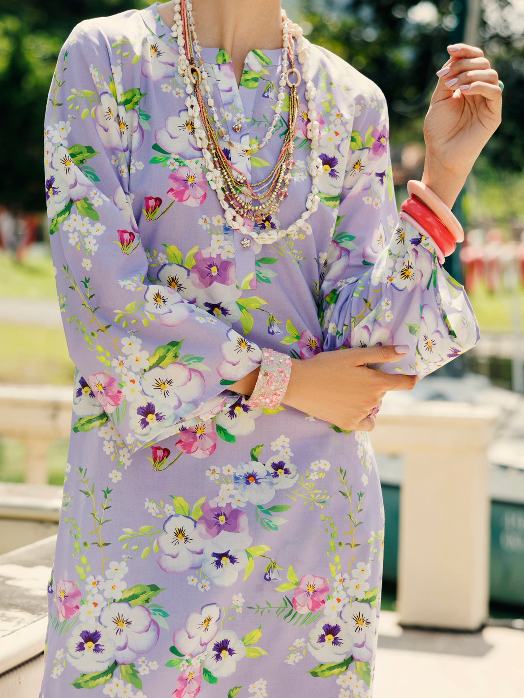 Light Purple Lawn Co-ord Set - ALP-2PS-SLKS-2091