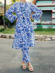 Blue Lawn 2 Piece Stitched - ALP-2PS-SLKS-2093