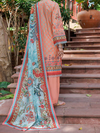 Peach Lawn 3Pc Stitched - ALP-3PS-2097