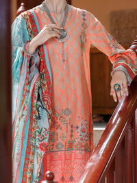 Peach Lawn 3Pc Stitched - ALP-3PS-2097