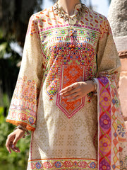 Beige Lawn 3 Piece Stitched - ALP-3PS-2099