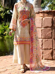 Beige Lawn 3 Piece Stitched - ALP-3PS-2099