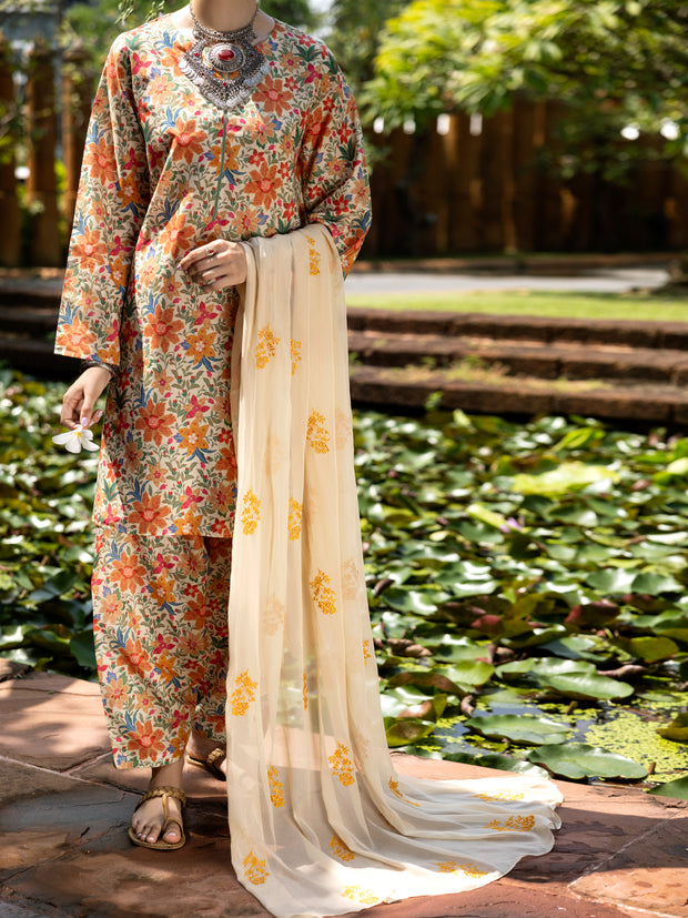 Multicolor Lawn 3 Piece Stitched - ALP-3PS-2103