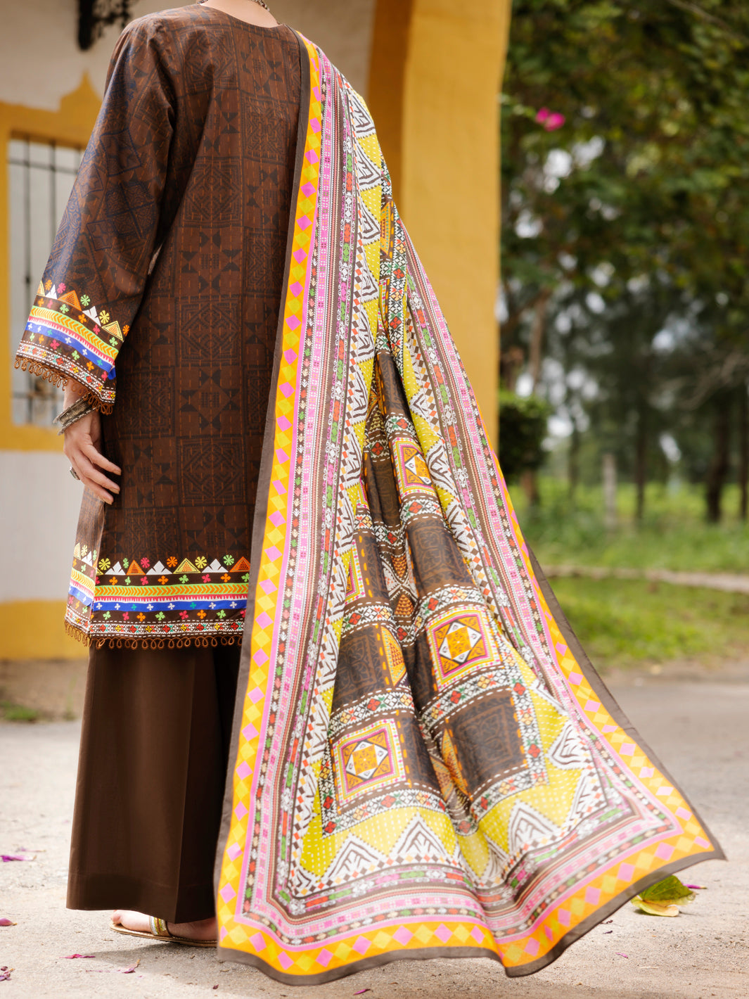 Brown Lawn 2Pc Unstitched - ALP-2PS-2106