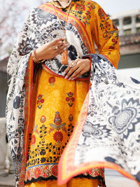 Mustard Lawn 3 Piece Stitched - ALP-3PS-2114