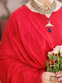 Red Cotton Dobby 3Pc Stitched - ALP-3PS-2133