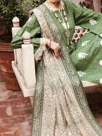 Green Cambric 3Pc Stitched - ALP-3PS-2145