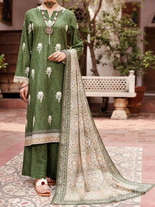 Green Lawn 3Pc Stitched - ALP-3PS-2145