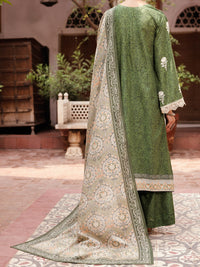 Green Cambric 3Pc Stitched - ALP-3PS-2145
