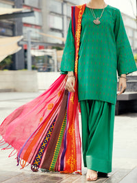 Green Yarn Dyed 3Pc Stitched - ALP-3PS-2156
