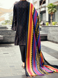 Black Dobby Yarn Dyed 3Pc Stitched - ALP-3PS-2157