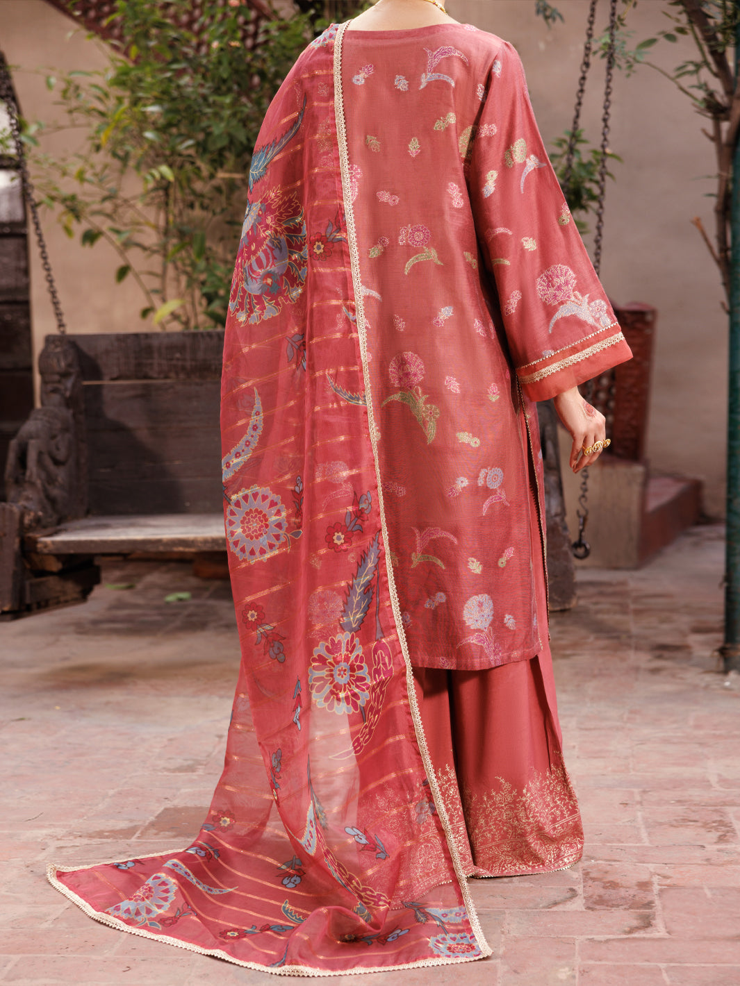 Peach Paper Cotton 3Pc Stitched - ALP-3PS-2160