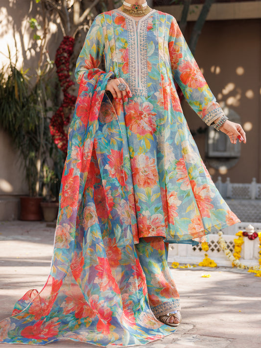 Light Green Stitched 3Pc - ALP-3PS-2171