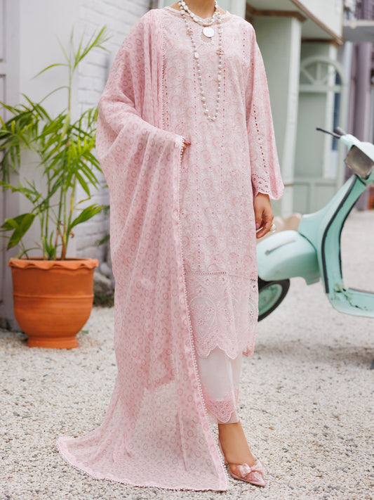 Light Pink Lawn 3Pc Unstitched - ALP-3PS-2188