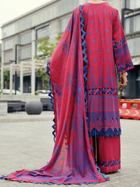 Fuchsia Cambric 3Pc Unstitched - ALP-3PS-2211