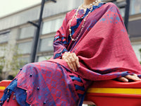 Fuchsia Cambric 3Pc Unstitched - ALP-3PS-2211