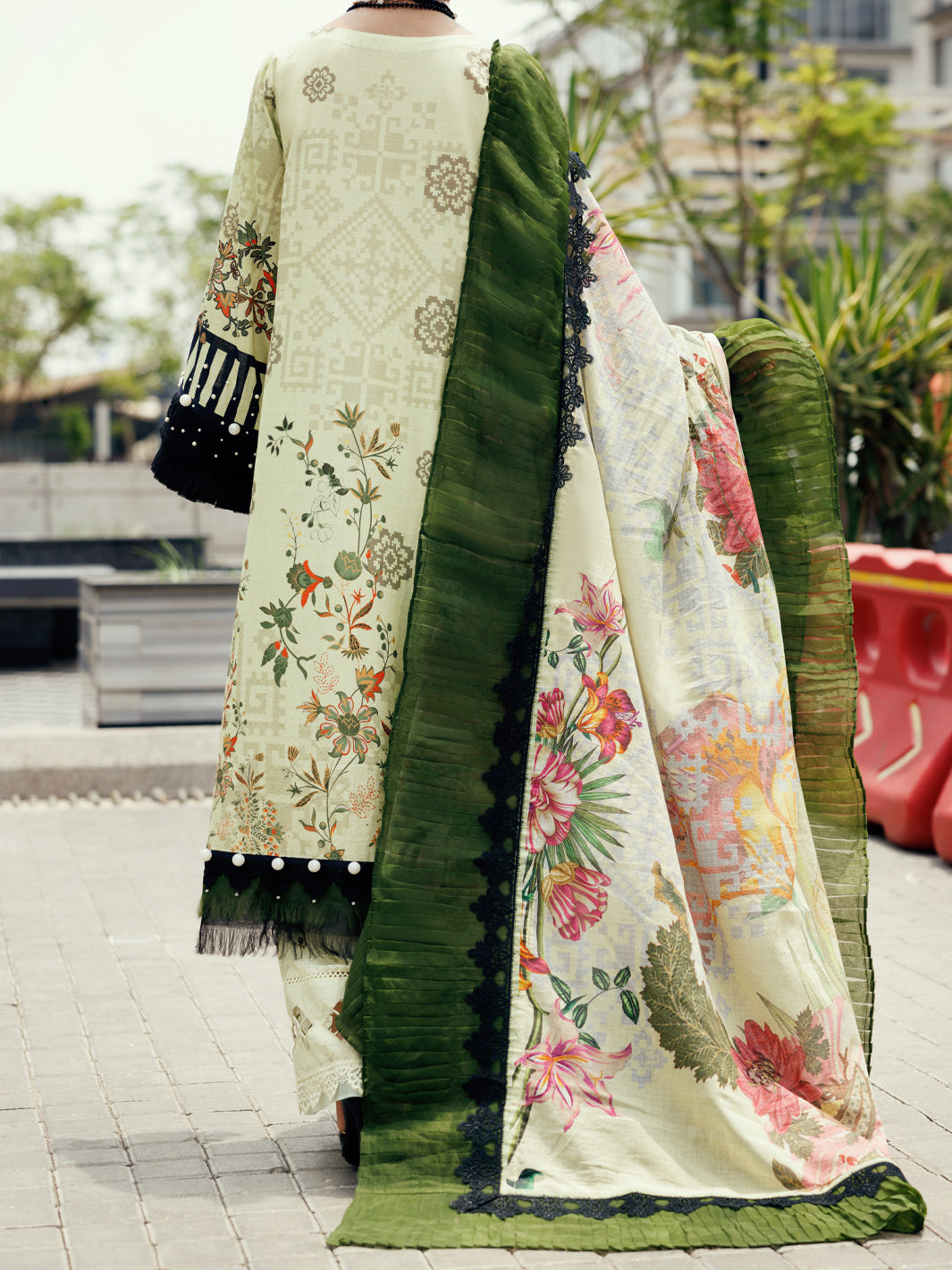 Ivory Cambric 3Pc Unstitched - ALP-3PS-2212