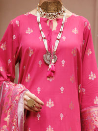 Fuchsia Viscose Jacquard 3Pc Unstitched - ALP-3PS-2228