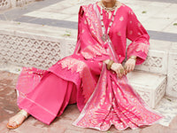 Fuchsia Viscose Jacquard 3Pc Unstitched - ALP-3PS-2228