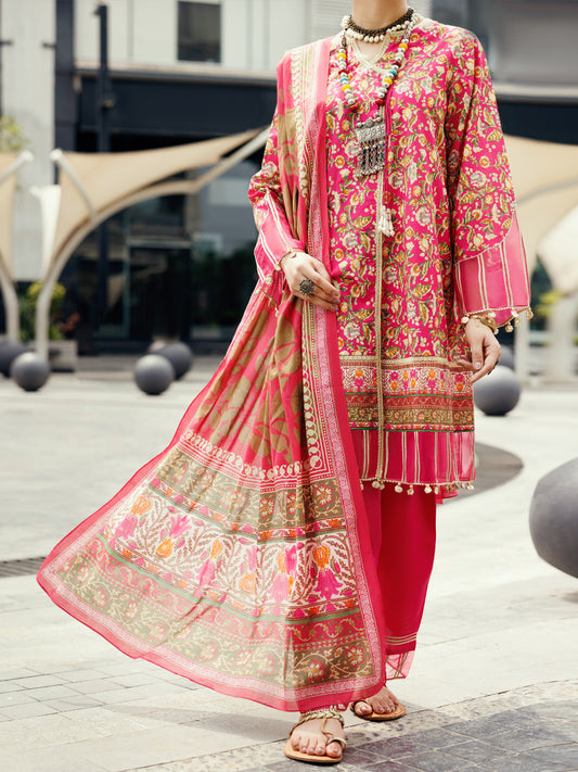 Fuchsia Lawn 3Pc Unstitched - ALP-2PS-SLKD-UN-2264