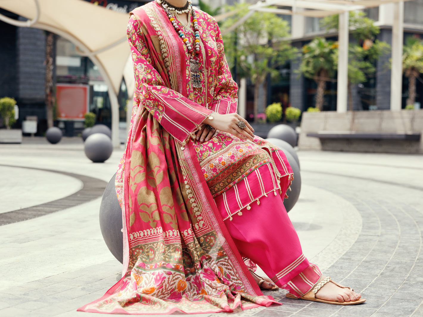 Fuchsia Cambric 2Pc Unstitched - ALP-2PS-SLKD-UN-2264