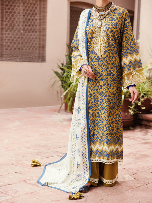 Green Lawn 3Pc Unstitched - ALP-3PS-2281