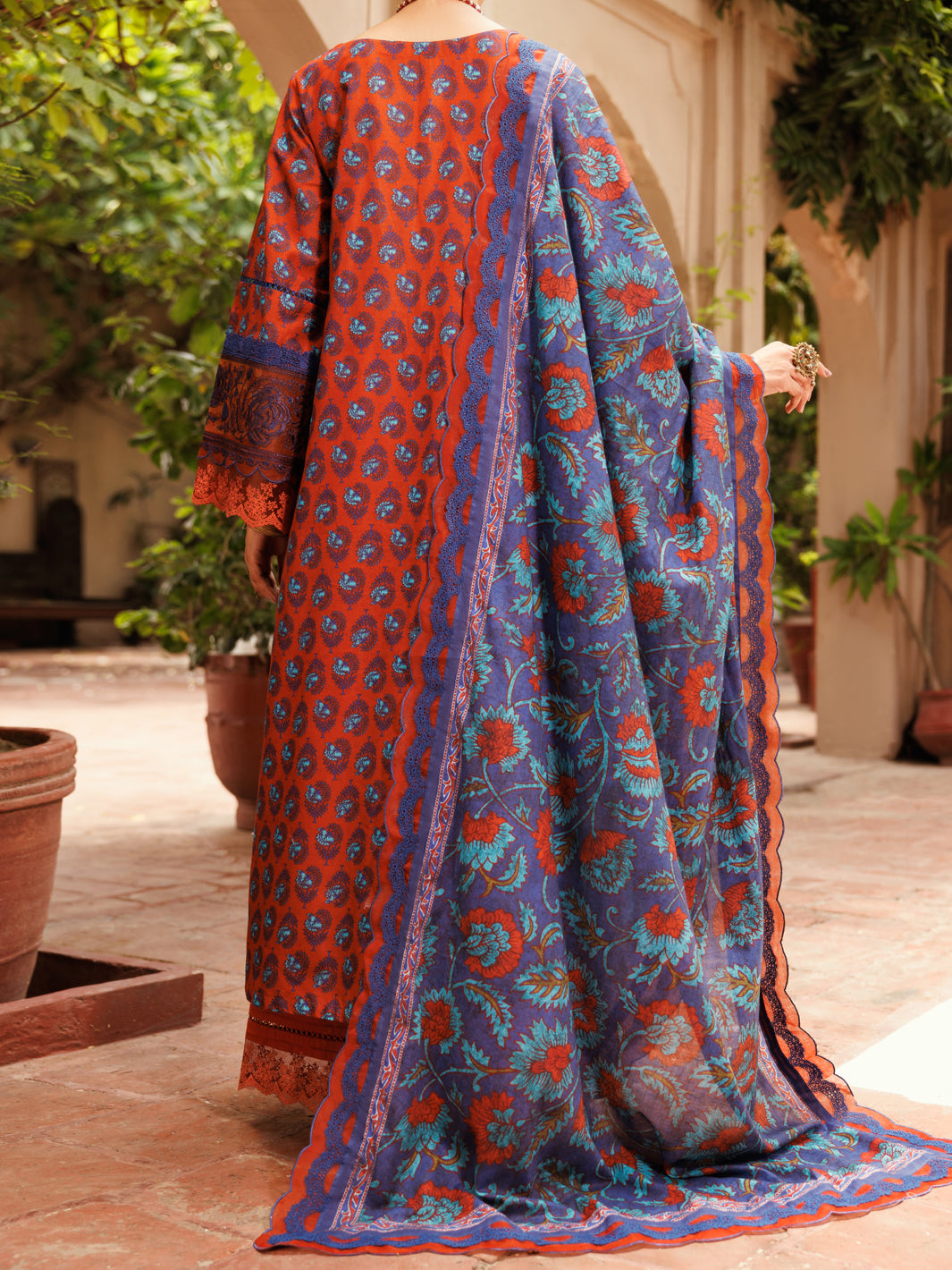 Maroon Lawn 3Pc Unstitched - ALP-3PS-2284