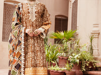 Brown Lawn 3Pc Unstitched - ALP-3PS-2285