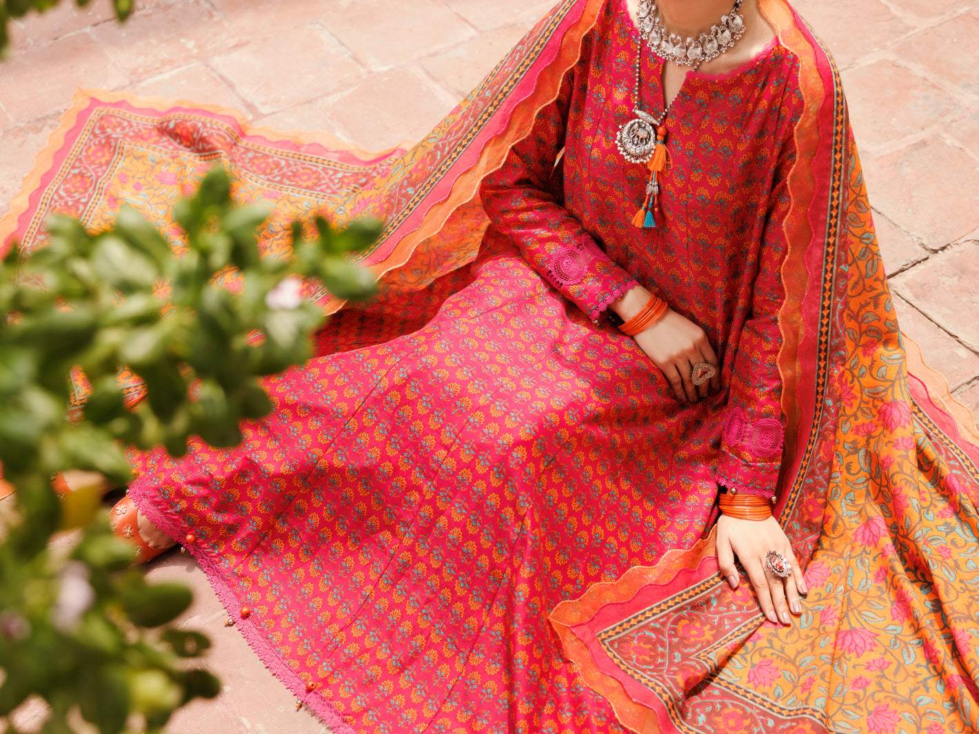 Fuchsia Lawn 3Pc Unstitched - ALP-3PS-2286