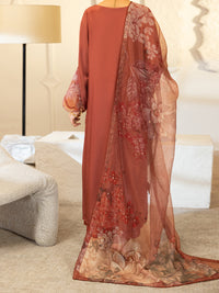 Pink Sheesha Silk Stitched 3Pc - ALP-3PS-2370