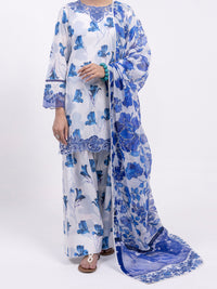 Blue Lawn 3Pc Unstitched - ALP-3PS-2443
