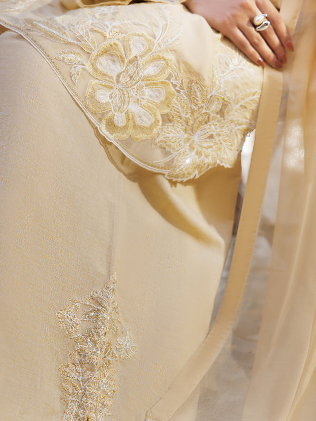 Beige Yarn Dyed Stitched 3PC - ALP-3PS-2611