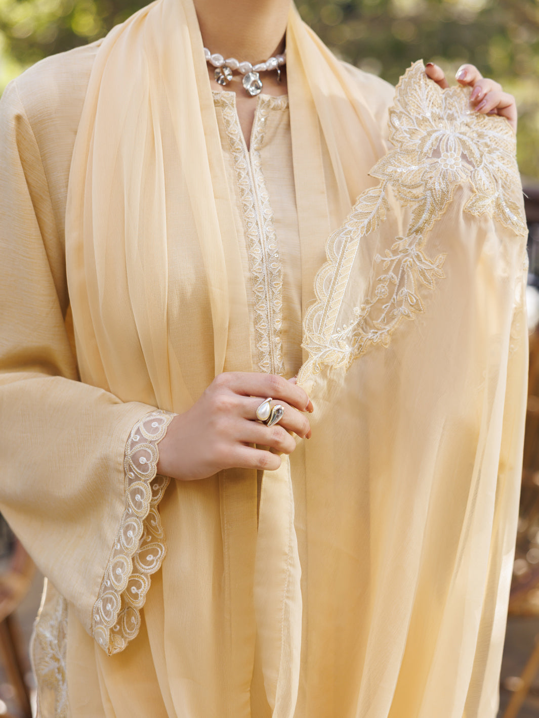Beige Yarn Dyed Stitched 3PC - ALP-3PS-2611
