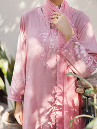 Pink Yarn Dyed Stitched 3PC - ALP-3PS-2613