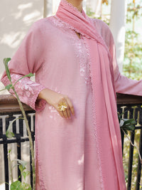 Pink Yarn Dyed Stitched 3PC - ALP-3PS-2613