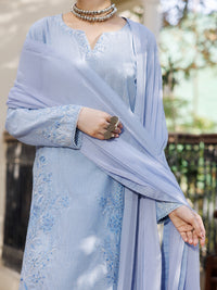 Ice Blue Yarn Dyed Stitched 3PC - ALP-3PS-2614