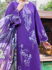 Blue Lawn Dyed Stitched 3PC - ALP-3PS-2623