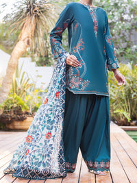 Dark Green Cotton Stitched 3PC - ALP-3PS-2624