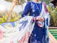 Blue Lawn Dyed Stitched 3PC - ALP-3PS-2626