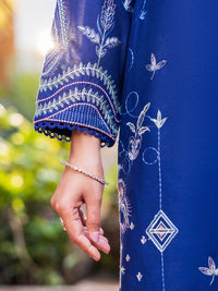 Blue Lawn Dyed Stitched 3PC - ALP-3PS-2626