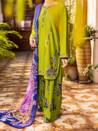 Parrot Green Cotton 3Pc Stitched - ALP-3PS-2630