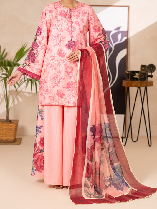 Pink Swiss Jacquard 3Pc Stitched - ALP-3PS-2633